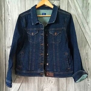 Stretch Denim Jean Jacket L